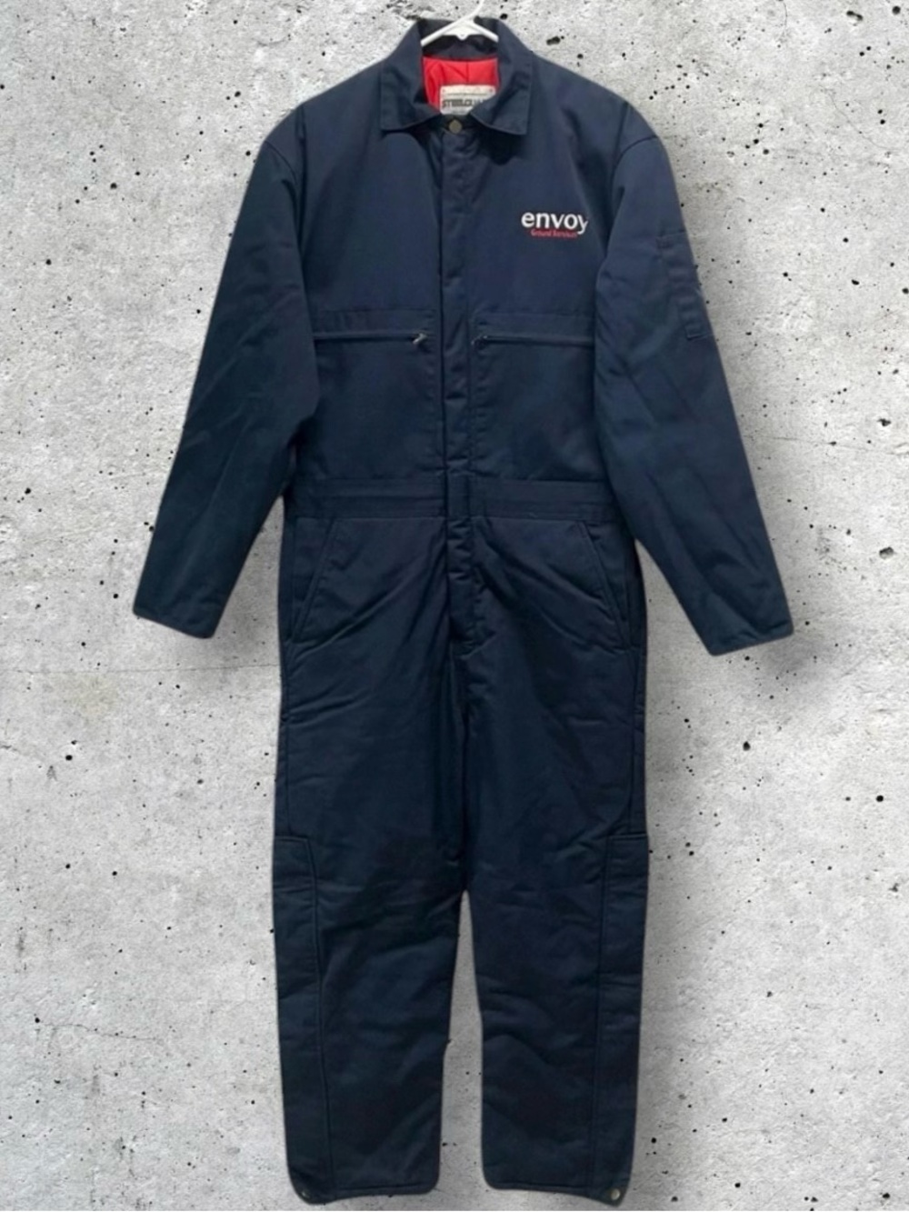 Steelguard Aramark Insulated Heavy Duty Navy Blue Bib Coveralls // XS